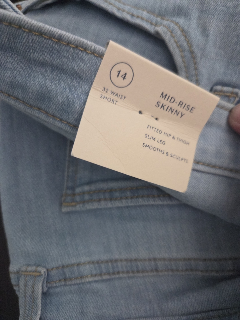 Light Blue Women's Jeans - Stretch Skinny - Picture 3 of 7